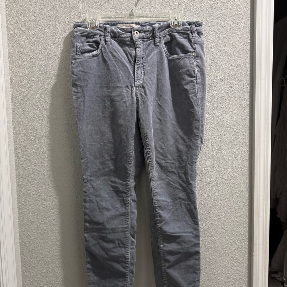 Pilcro and the Letterpress Charcoal Corduroy Trousers